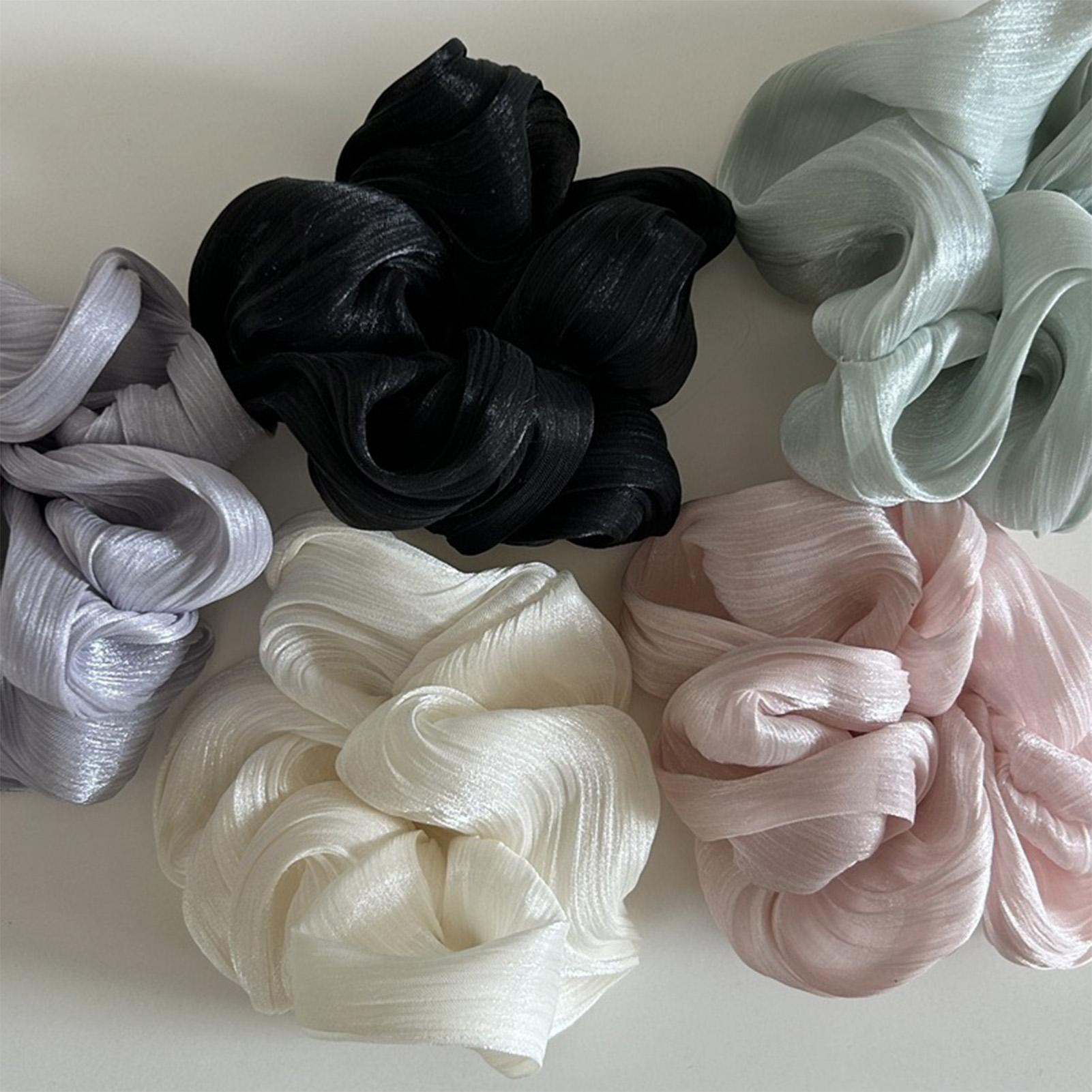 Korean Girl Lifestyle - Korean-style Hair Tie Fashionable Pearlescent Large