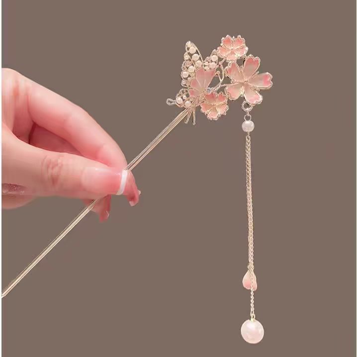 Hanbok Hair Pin - Sakura Hairpin with a High-End Feel,