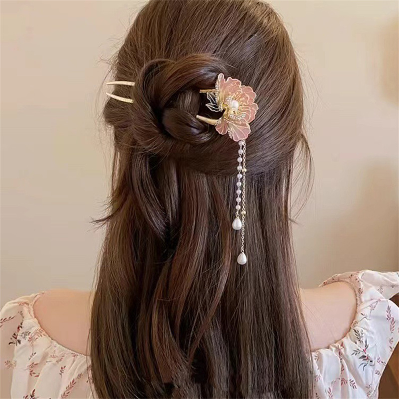 Tassel Hanfu Hair Chopsticks H - Hanbok Hair Pin 评论和价格