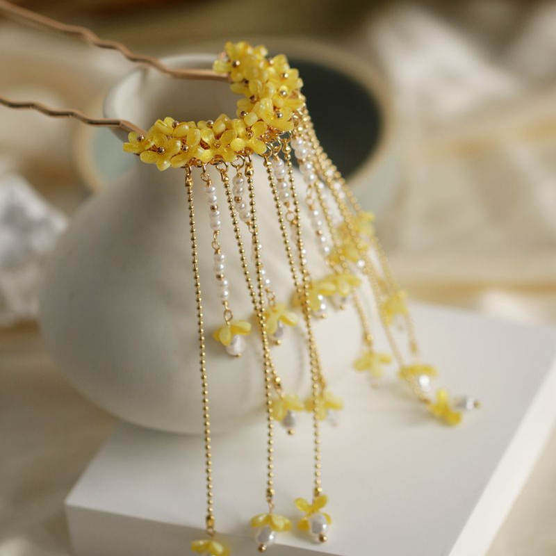 Ancient Style Osmanthus Hairpi - Hanbok Hair Pin 评论和价格