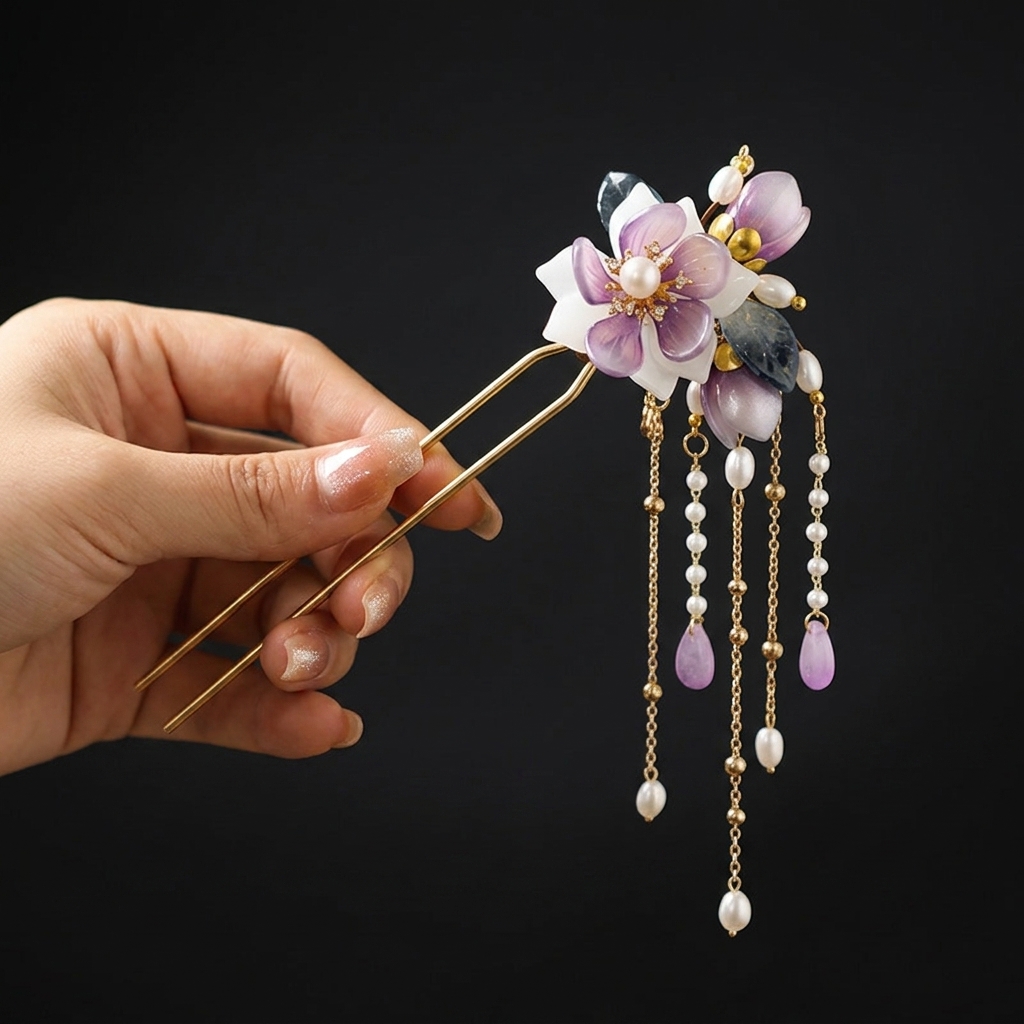 Alloy U Shaped Hair Pin With O - Hanbok Hair Pin 评论和价格