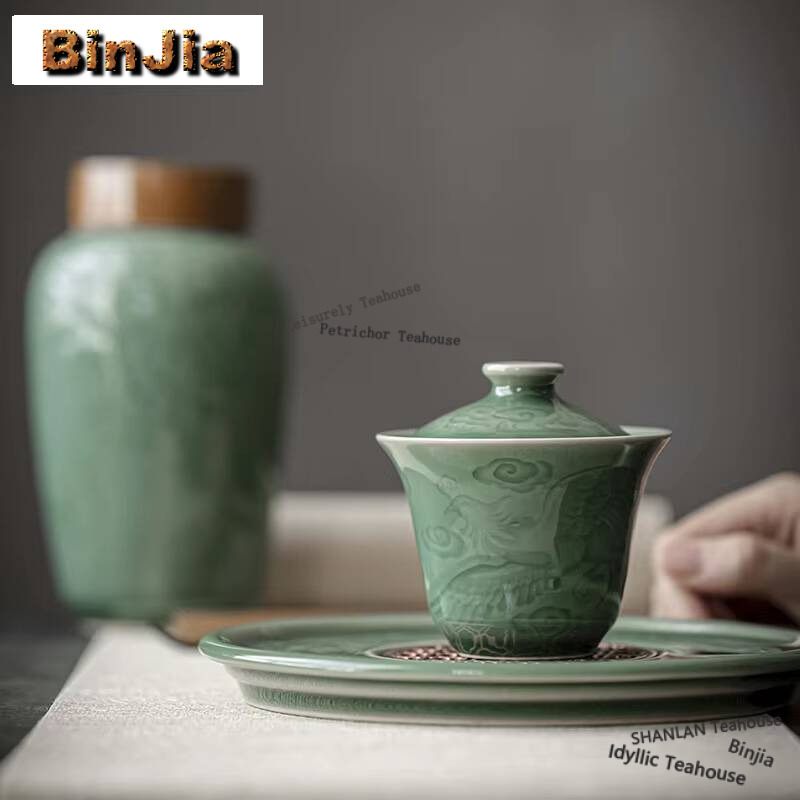 100ml Antique Celadon Hand Gra - Celadon Ceramic Cup 评论和价格