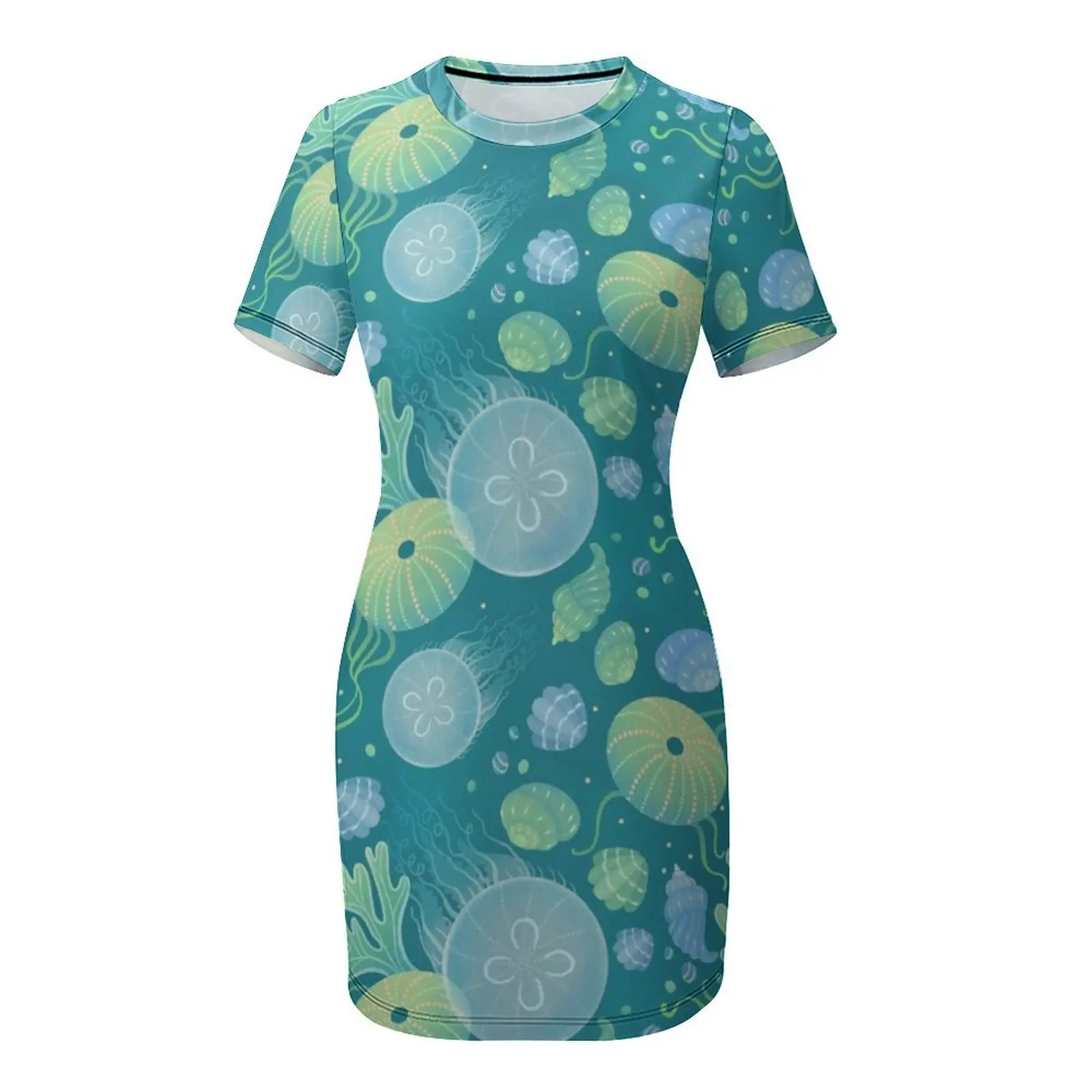 Ocean life Short-Sleeved Dress - Korean Lifestyle Trends 评论和价格