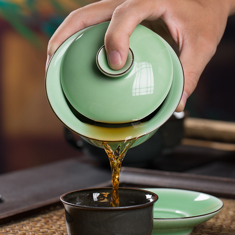 High Quality Celadon Gaiwan Ga - Celadon Ceramic Cup 评论和价格