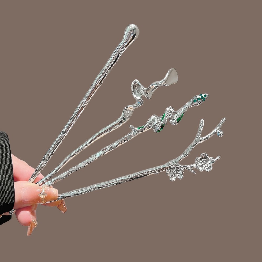 New Chinese Style Silver Metal - Hanbok Hair Pin 评论和价格