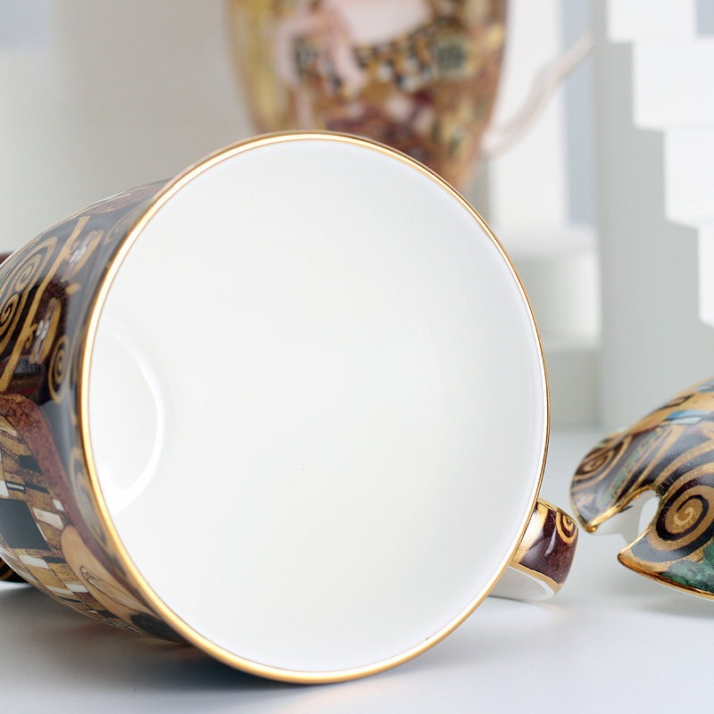 European Ceramic Mug with Lid  - Celadon Ceramic Cup 评论和价格