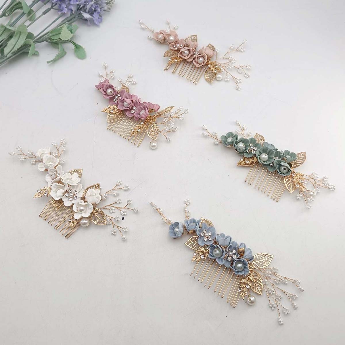 Crystal Pearl Hair Comb Clip P - Hanbok Hair Pin 评论和价格