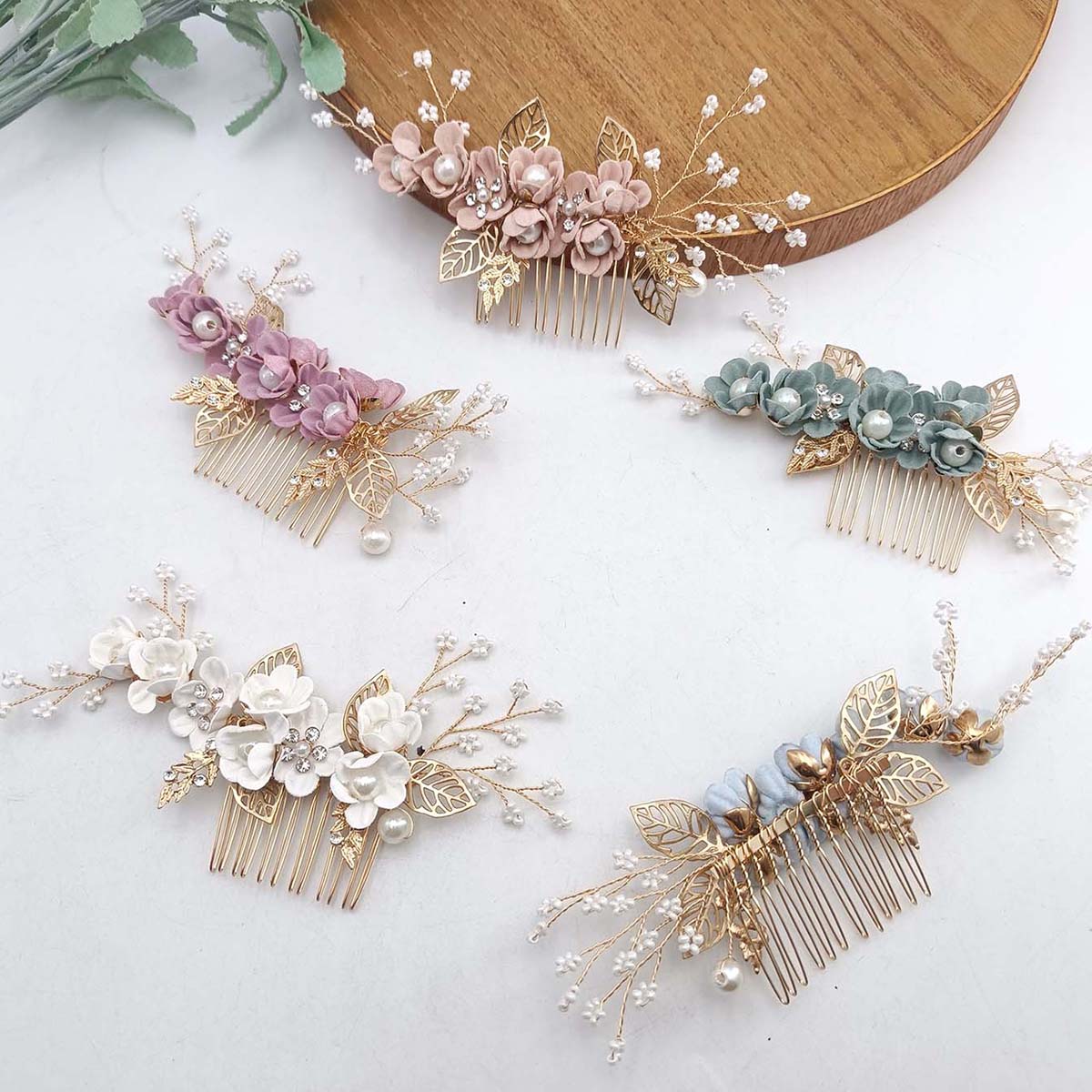 Crystal Pearl Hair Comb Clip P - Hanbok Hair Pin 评论和价格