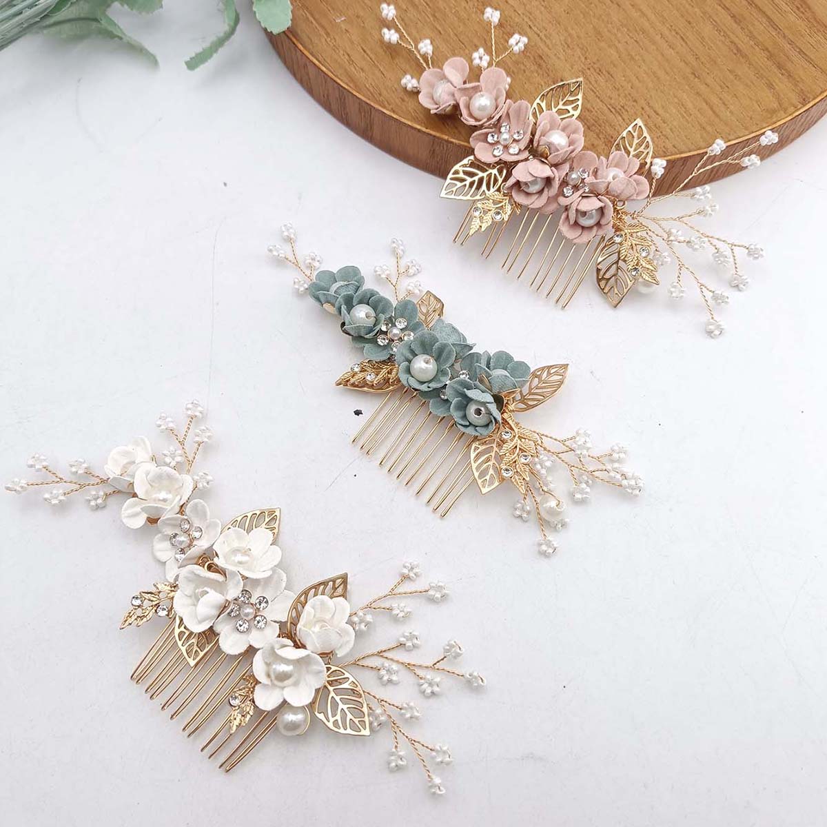 Crystal Pearl Hair Comb Clip P - Hanbok Hair Pin 评论和价格