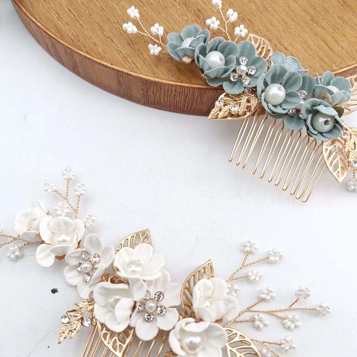 Crystal Pearl Hair Comb Clip P - Hanbok Hair Pin 评论和价格