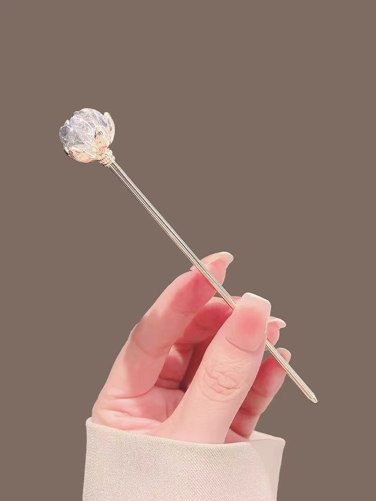 Crystal Lotus Hairpin for Wome - Hanbok Hair Pin 评论和价格