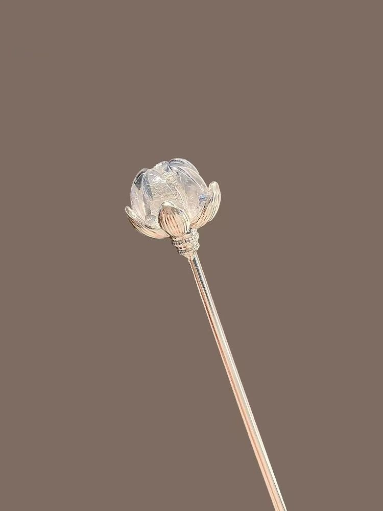 Crystal Lotus Hairpin for Wome - Hanbok Hair Pin 评论和价格