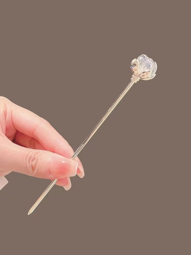 Crystal Lotus Hairpin for Wome - Hanbok Hair Pin 评论和价格