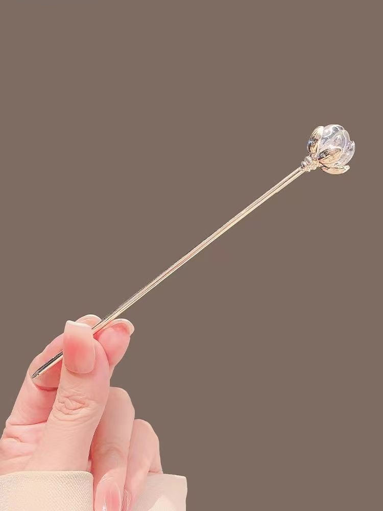 Crystal Lotus Hairpin for Wome - Hanbok Hair Pin 评论和价格