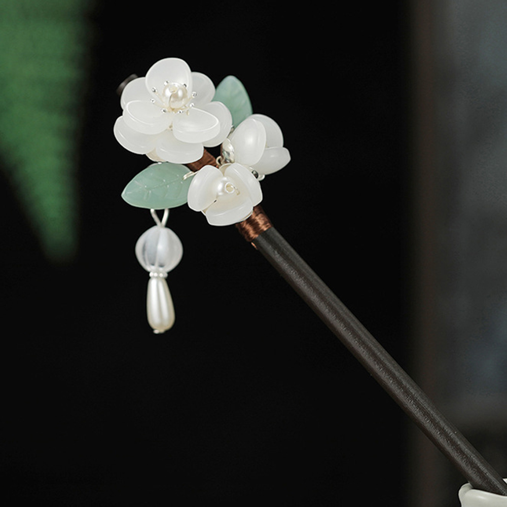Retro Flower Hairpin With Pear - Hanbok Hair Pin 评论和价格
